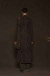 Mutedance 24 Autumn and Winter Button Slim Fit Wool Long Coat MD-MD24FW14-BROWN
